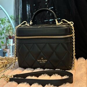 Kate Spade Black Quilted Crossbody Bag like new